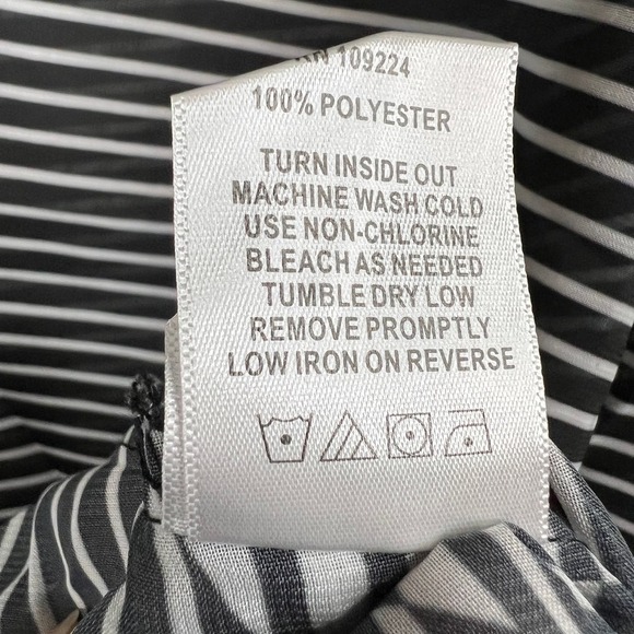 Indigo Soul Black & White Pinstripe Nautical Boat Cover Up Size 2XL - Picture 3 of 6